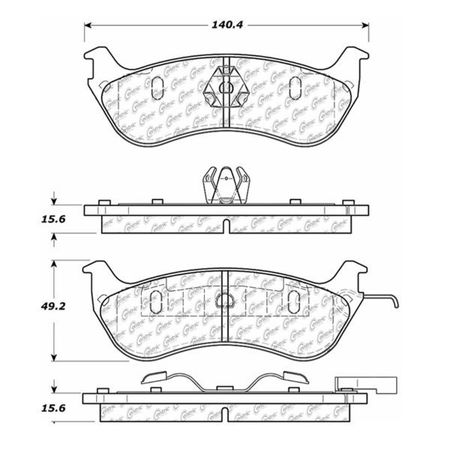 CENTRIC PARTS Posi-Quiet Ceramic Pad, 105.06900 105.06900